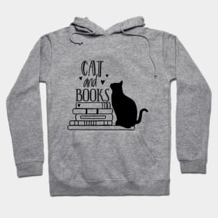 cat and books Hoodie